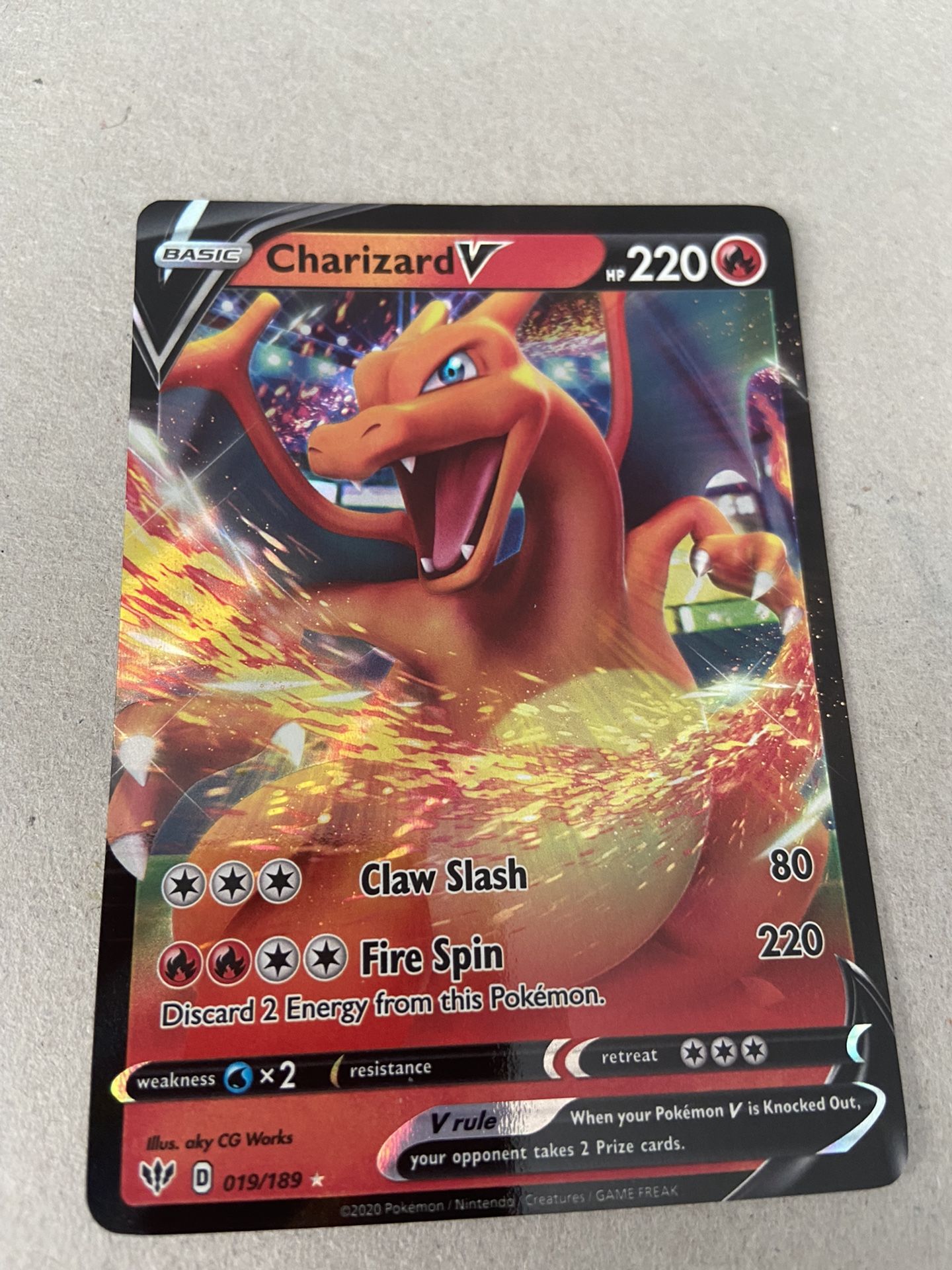 Charizard V 019/189 Pokémon