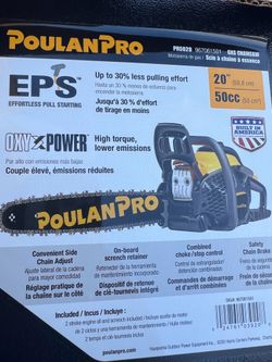 PoulanPro chainsaw 20” 50cc