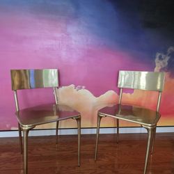 Cb2 Oro Chair Like New x2