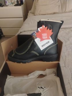 Men Royer steel toe work boots Brand New Black and Brown