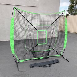 (NEW) $50 Baseball Softball Practice Net Hitting Batting Pitching Training Set w/ Carry Bag 