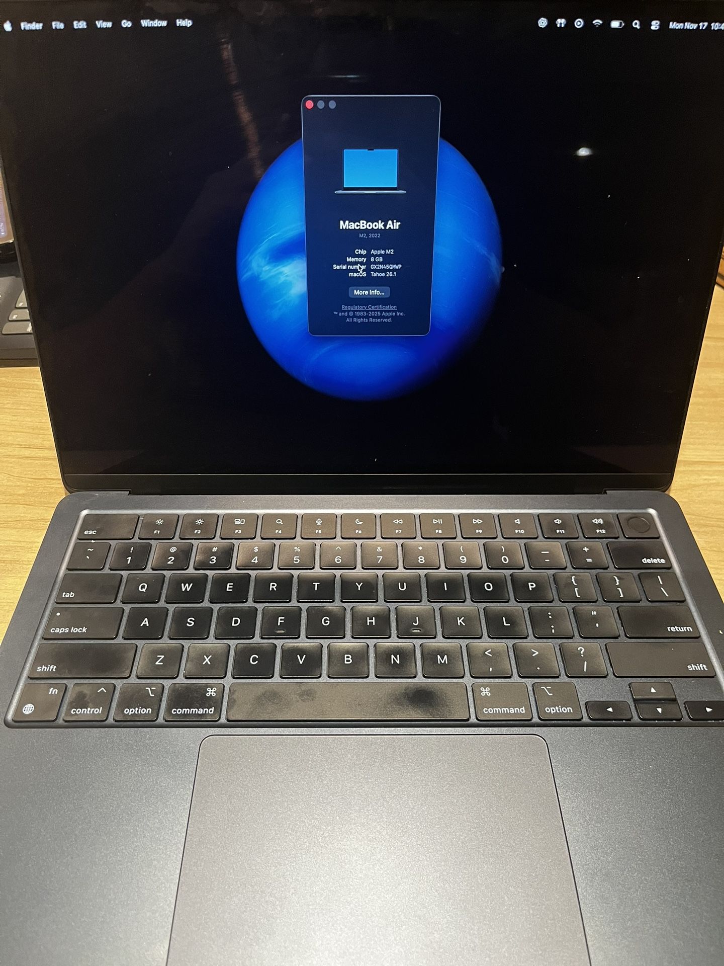 M2 MacBook Air Midnight, 8gb, 512gb ssd, 10 Core GPU