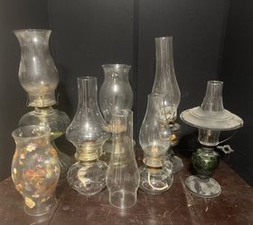 Vintage Kerosene oil lamps lot