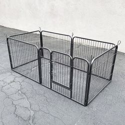 (NEW) $70 Heavy Duty 24” Tall x 32” Wide x 6-Panel Pet Playpen Dog Crate Kennel Exercise Cage Fence Play Pen 