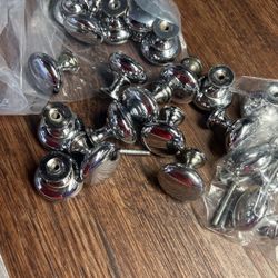 Cabinet Knobs, Metal Silver Finish