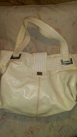 Authentic white patent leather kooba bag