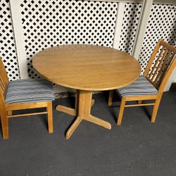 Foldable Dining Table / 2 Chairs