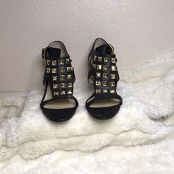 Michael Kors Gold Stone Heel Sandals 