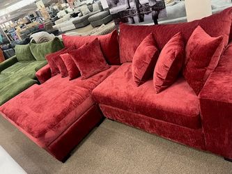 red sectional 