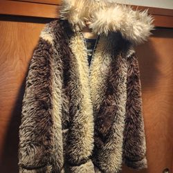 Vintage Mongolian Fur Goose Down Coat