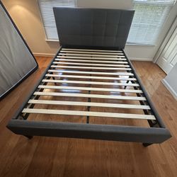 Dark Grey Bed Frame 