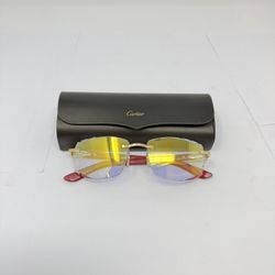 Cartier Redwoods Diamond Cut Frame Yellow Lenses