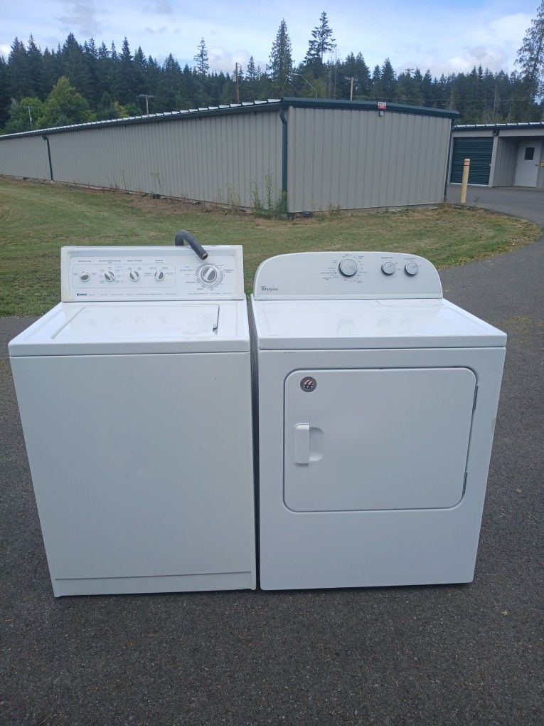 SUPER CAPACITY WASHER AND DRYER DELIVERY AVAILABLE 90-DAY WRITTEN WARRANTY