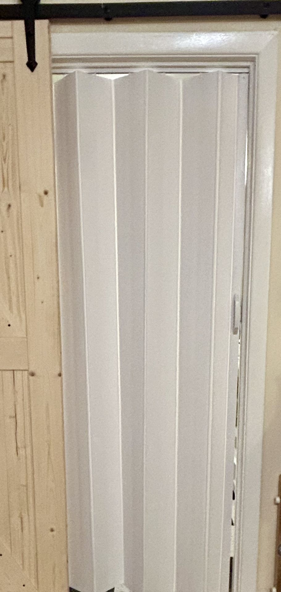 White Sliding Accordion Door