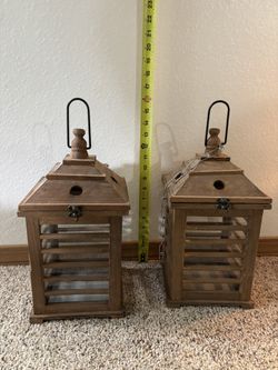 Wooden Candle Holders 