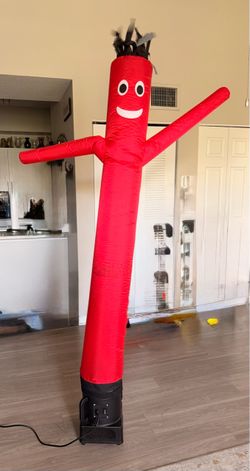 LookOurWay Air Dancers Wacky Waving Inflatable Tube Guy - 7ft Tall Inflatable Advertising Waving Dancing Man with Sky Dancer Blower - Red