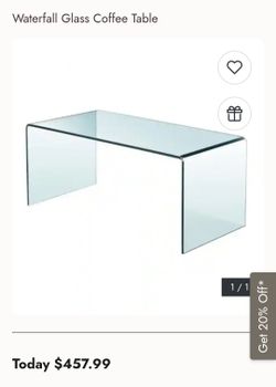 Waterfall-style coffee table