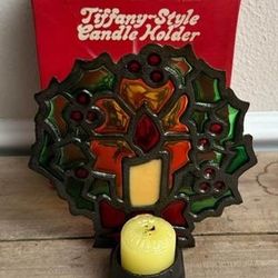 Vintage Tiffany Style Candle Holder in Box just $8 xox