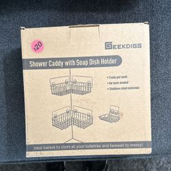 Geekdigg corner shower caddy with soap dish holder