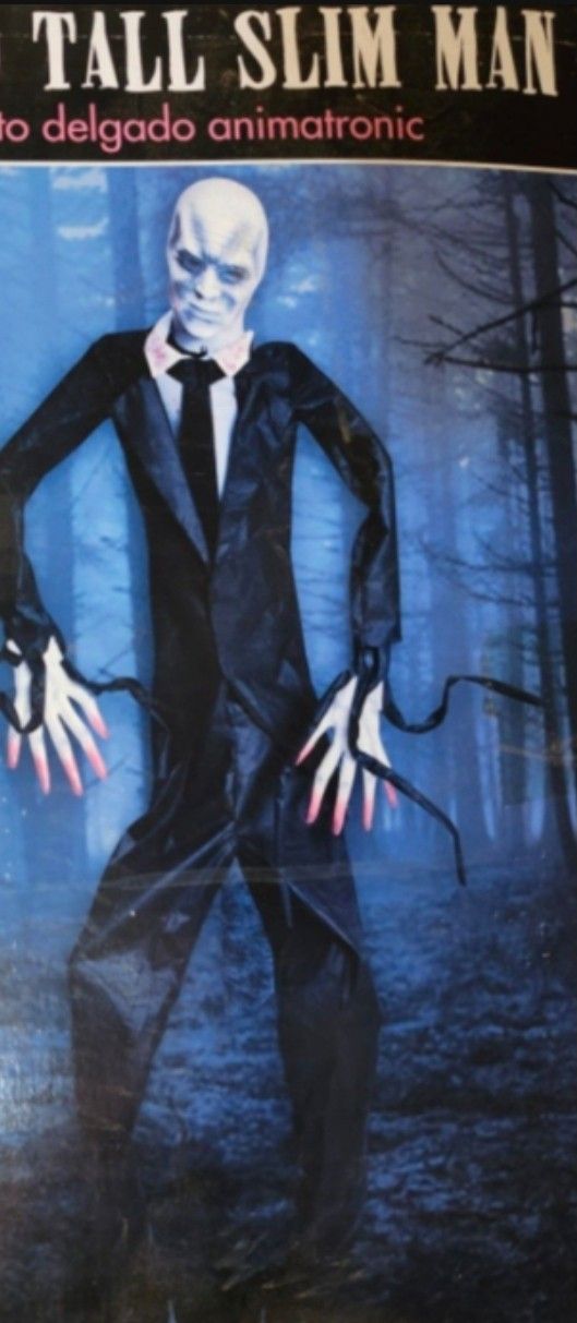 8ft. Tall Slim Man Halloween Animatronic Decoration