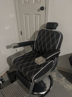 Professional Barber Chair Black Diamond Stitch