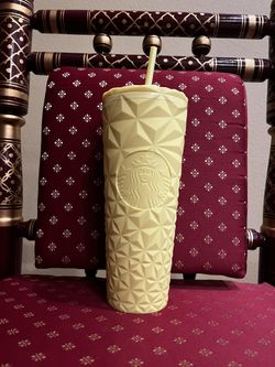 Starbucks 2025 Matte Butter Yellow Prism Soft Touch Tumbler