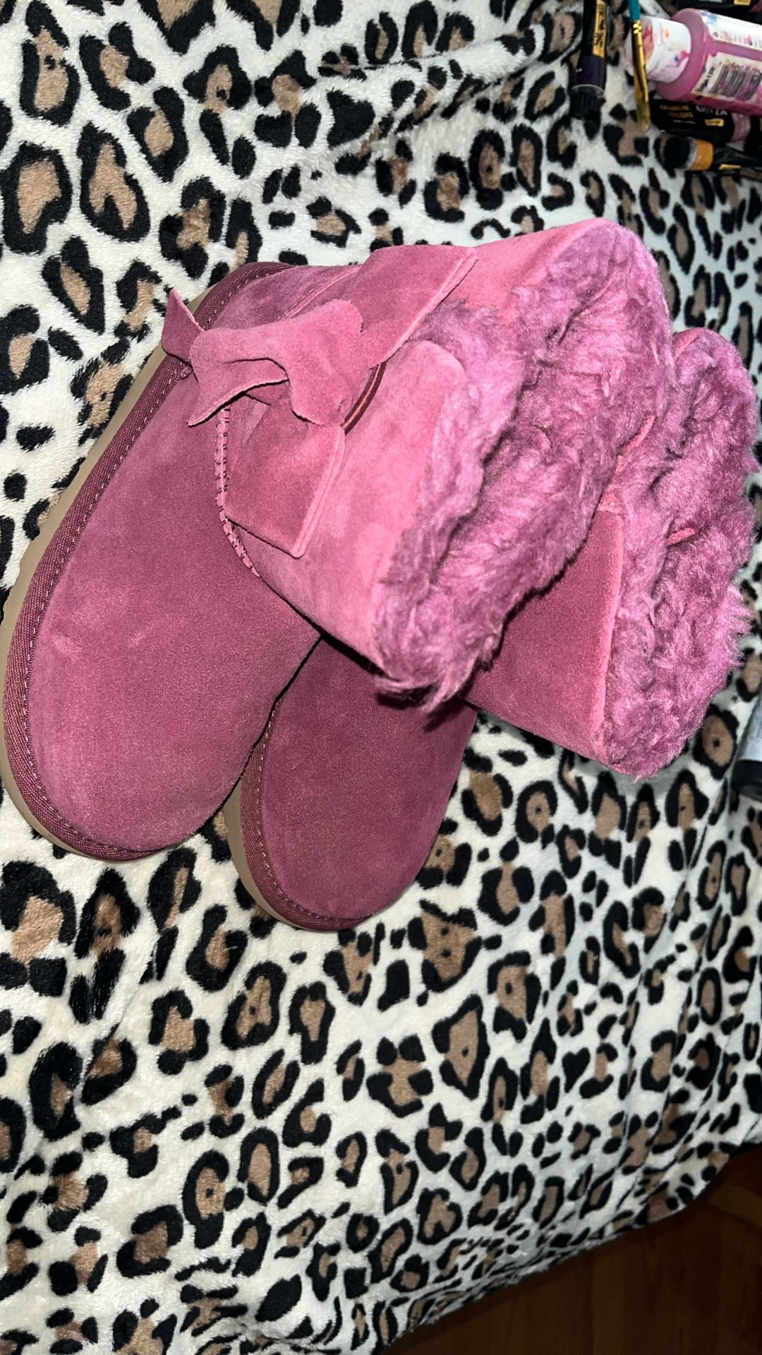Kids Dark Pink Ugg boots