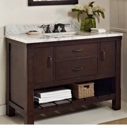 Fairmont Designs 1506-VH48 Napa 48" Open Shelf Vanity - Aged Cabernet