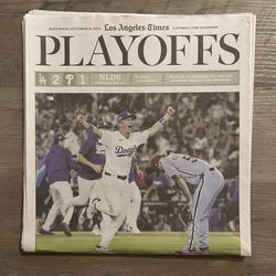 ⚾️  Dodgers Los Angeles Times Playoffs Newspaper 