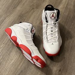 NEW Jordan 6 Rings Men's Size 18 White/University Red-Black 322992-160 Fast Ship no box 