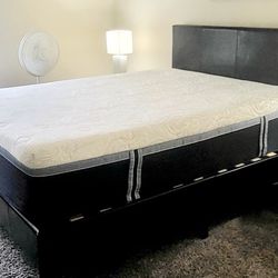 For Sale! Must Pick Up! Queen Bed With Mattress, End Tables, Lamps
