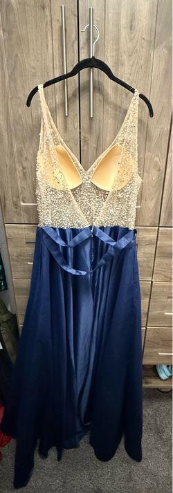 Navy and sequin formal dress