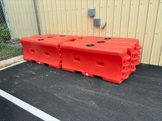 Orange plastic barricade 6 foot long