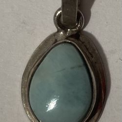 Sterling Silver Pendant And Turquoise 