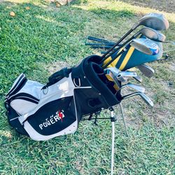 Golf Club SET includes: Drivers, Irons, Wedges, Putter & ‘The Power 2’ Golf Bag with Stand