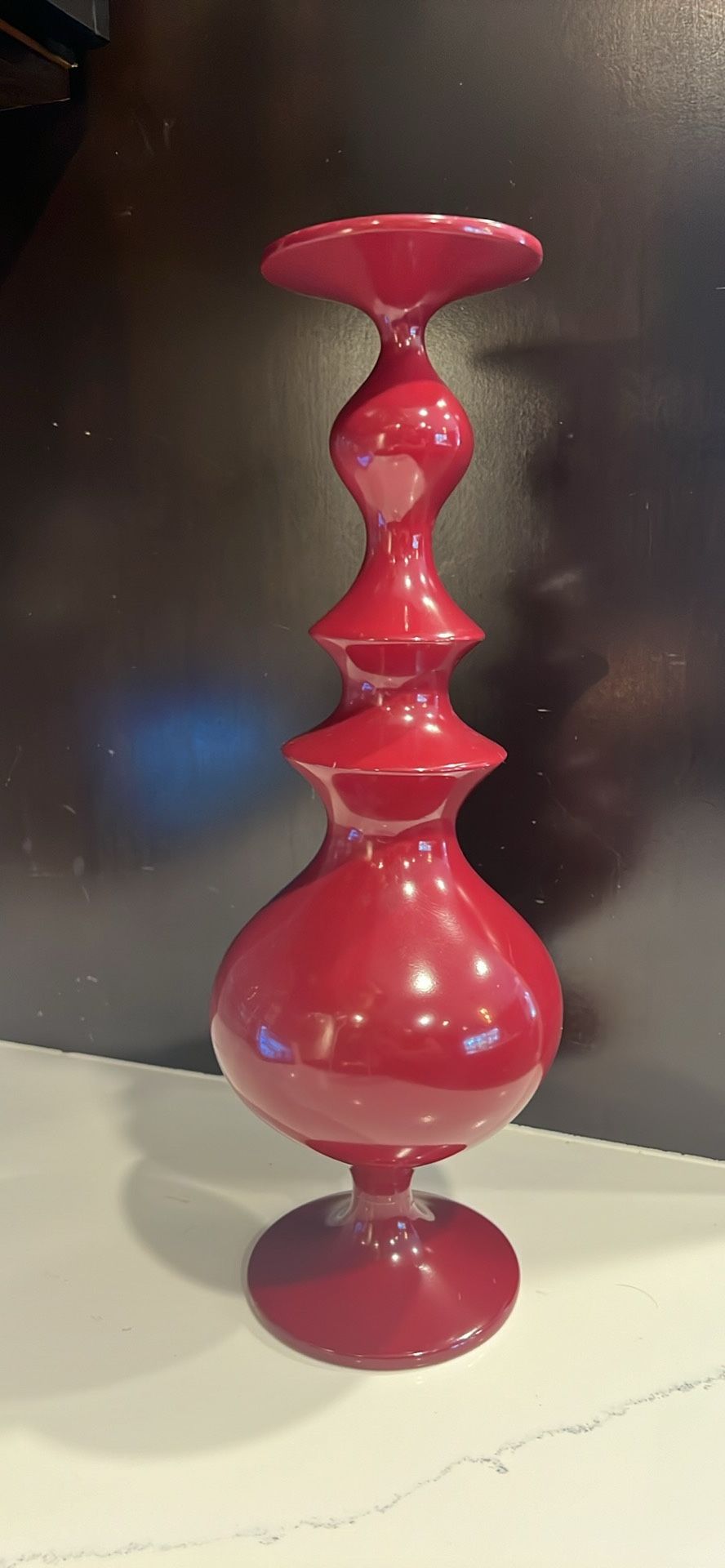 Garnet Red Pillar For 3” Candle  