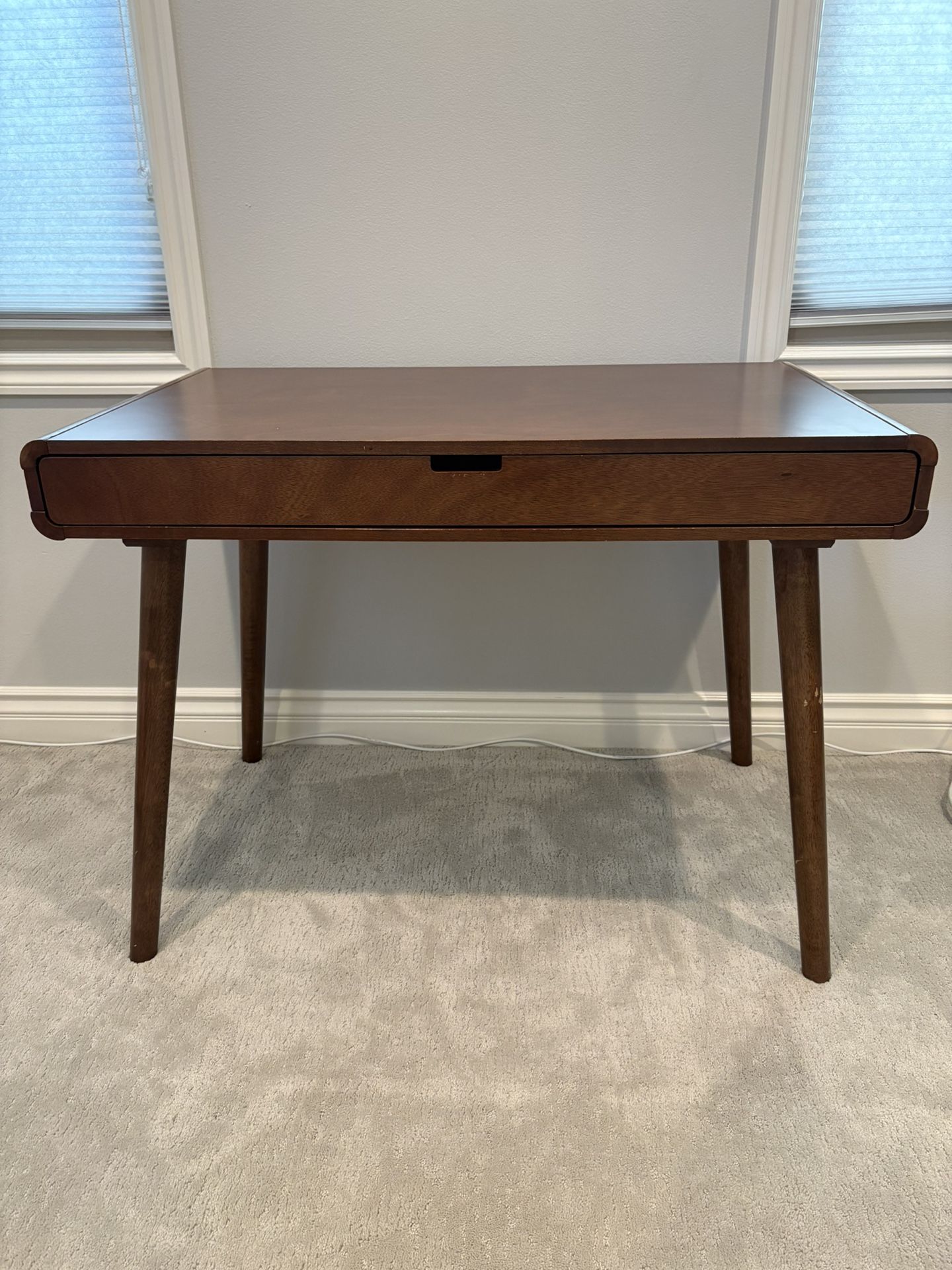 Mid Century Brown Writing Desk