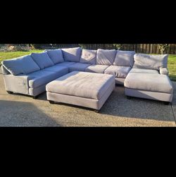 Light grey sectional couch