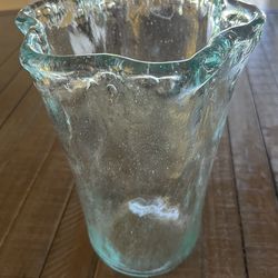 Glass Vase 10”H x 7” W