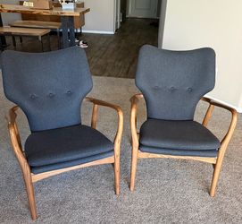 midcentury accent chairs - set of 2