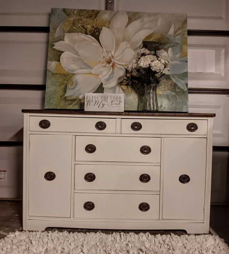 Vintage Farmhouse Mahogany Federal Buffet