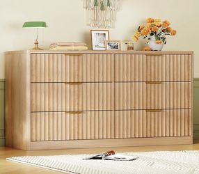 Wooden fluted dresser drawer