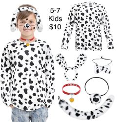 Kids Dalmatian Costume 101 Days Halloween