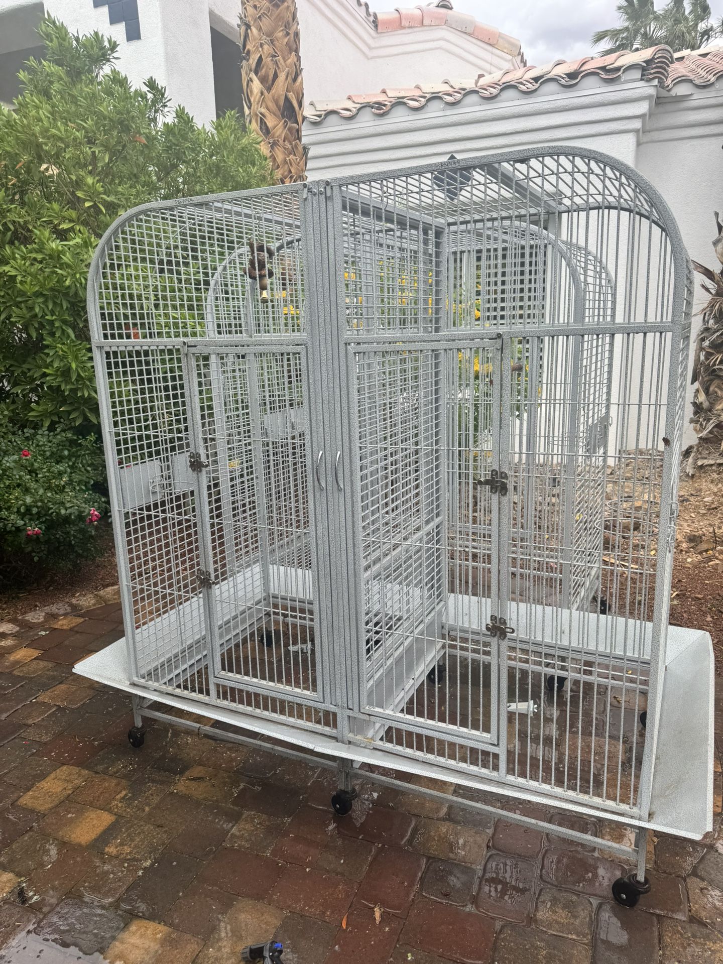 Double Bird Cage For Larger Parrots
