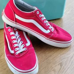 VANS Ward Skate Shoes Men Size 10.5 Red White