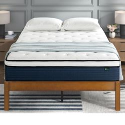 ZINUS 12 Inch Comfort Support Hybrid Mattress [New Version], Full, Fiberglass Free, Medium Plush, Motion Isolation, Certified Safe Foams & Fabric, Mat