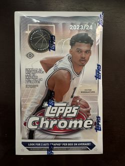 Topps Chrome NBA Basketball Hobby Box Brand New 2023-24