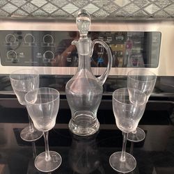 Toscany Wine Decanter With 4 Glasses
