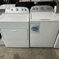 WHIRLPOOL TOP LOADER WASHER WITH GAS DRYER 