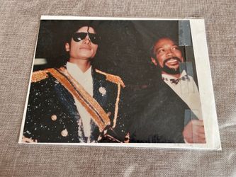Vintage Michael Jackson & Larry Holmes 8x10 Glossy Photo - 1980s Kodak Paper